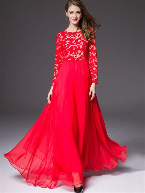 shein red dress long sleeve|red evening dress shein.